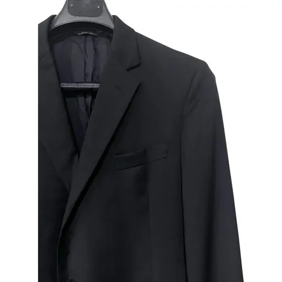 Brooks Brothers 1818 Fitzgerald Blazer Mens 46L Dark Navy Blue Wool Two Button